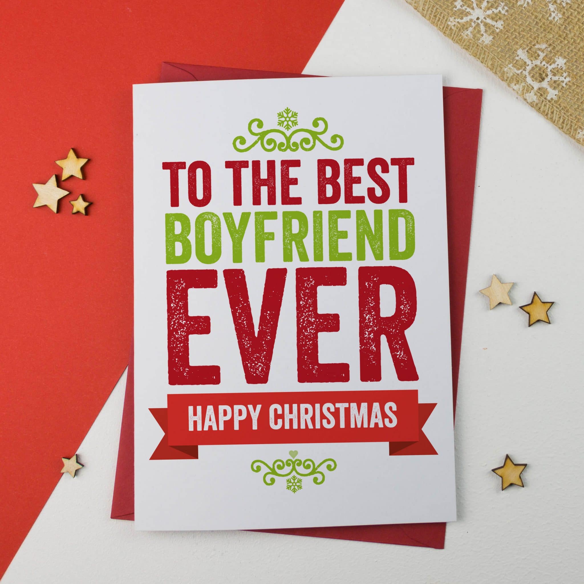 Christmas card for Boyfriend Christmas Card A is for Alphabet