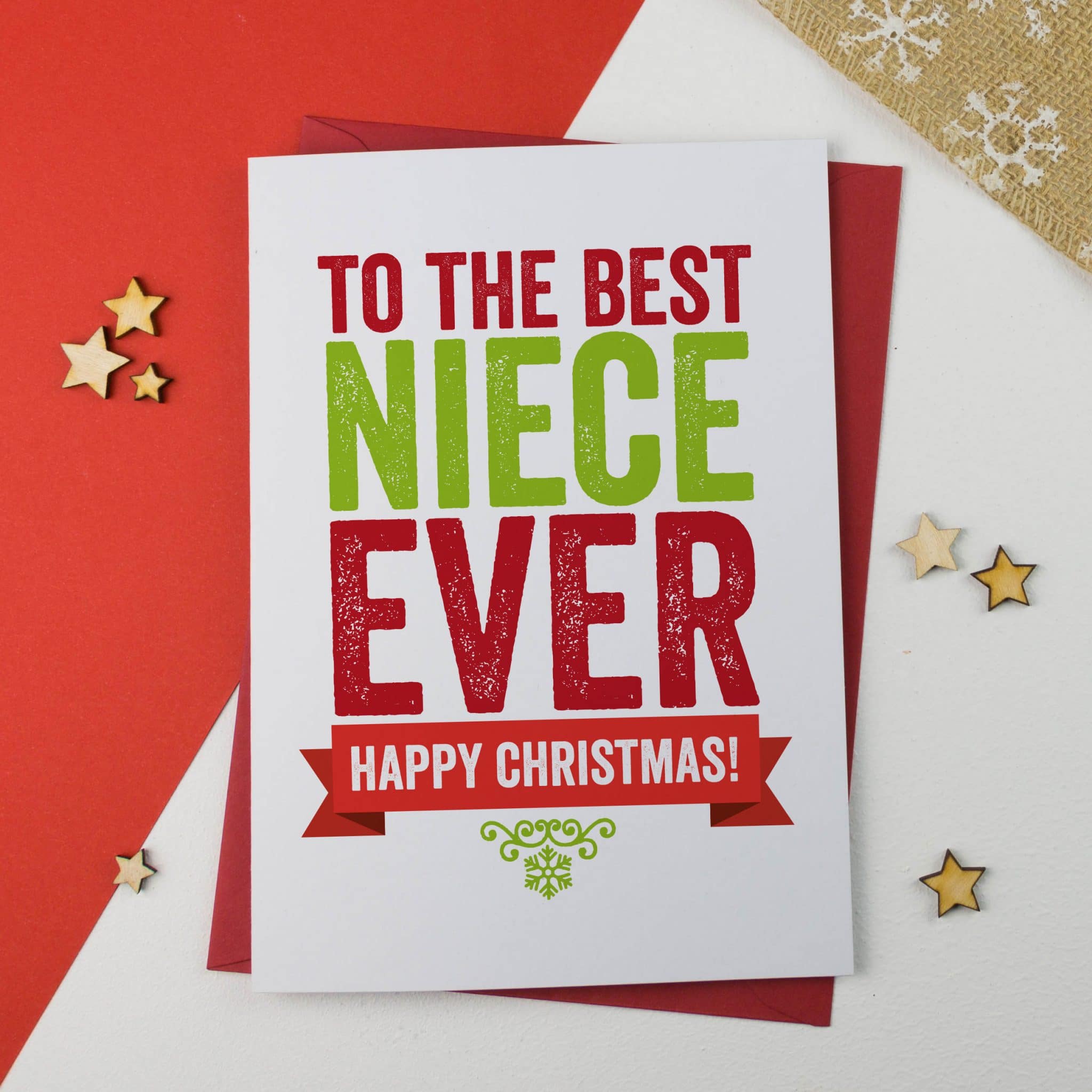 Best Niece Ever Christmas Card Christmas Card A is for Alphabet