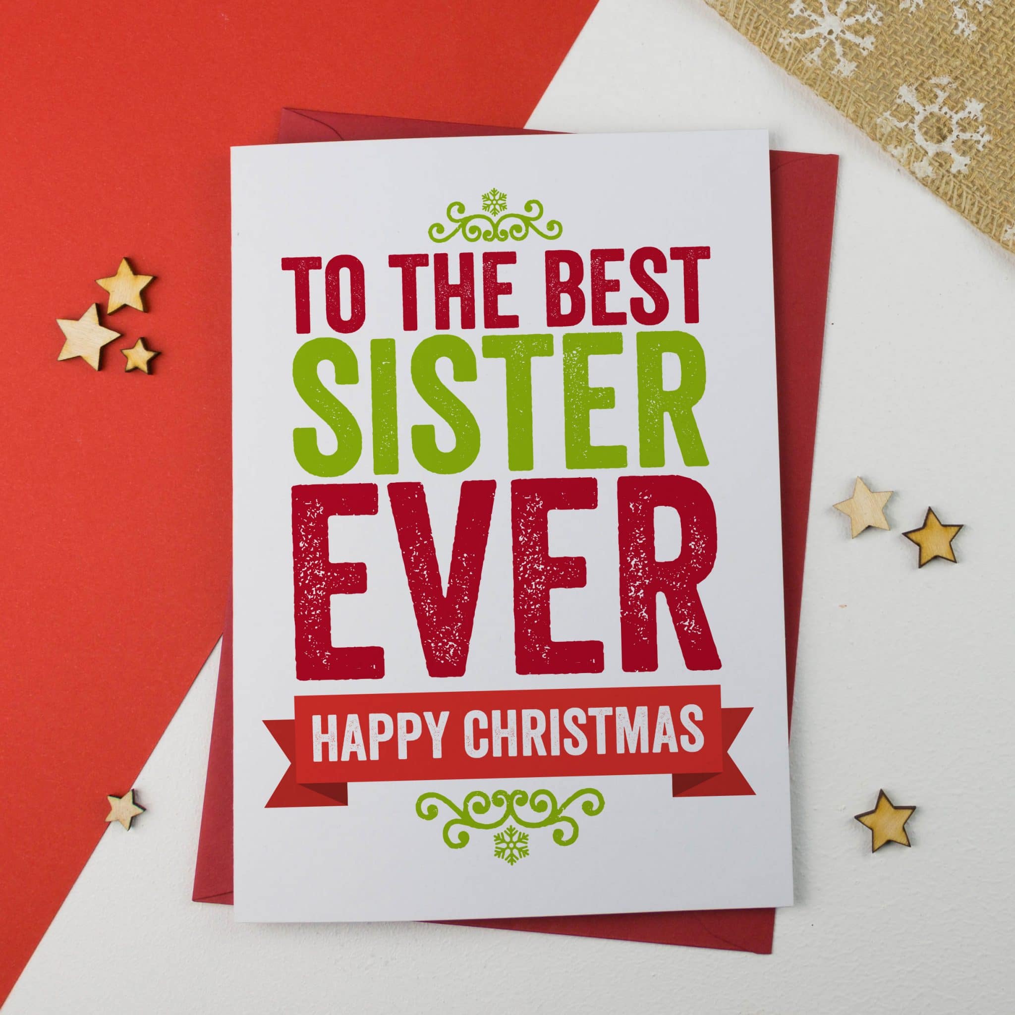Best Sister Ever Christmas Card Christmas Card A Is For Alphabet Best Sister Ever Christmas Card Christmas Card A Is For Alphabet