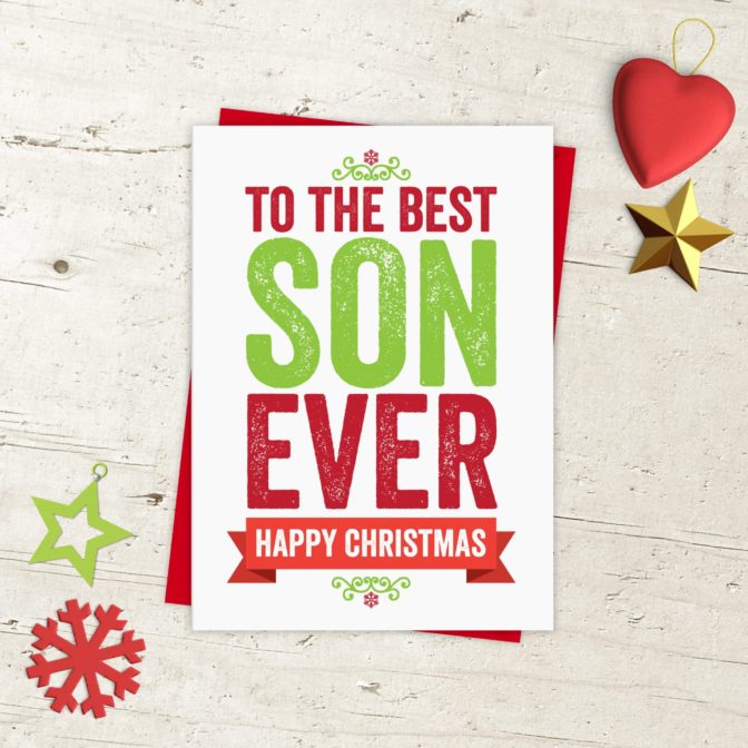 Christmas card for Son