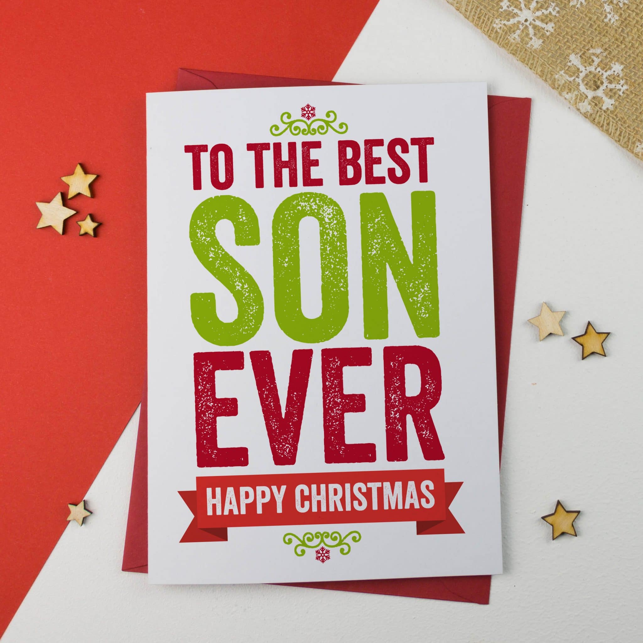 Best Son Ever Christmas Card  Christmas Card  A is for Alphabet