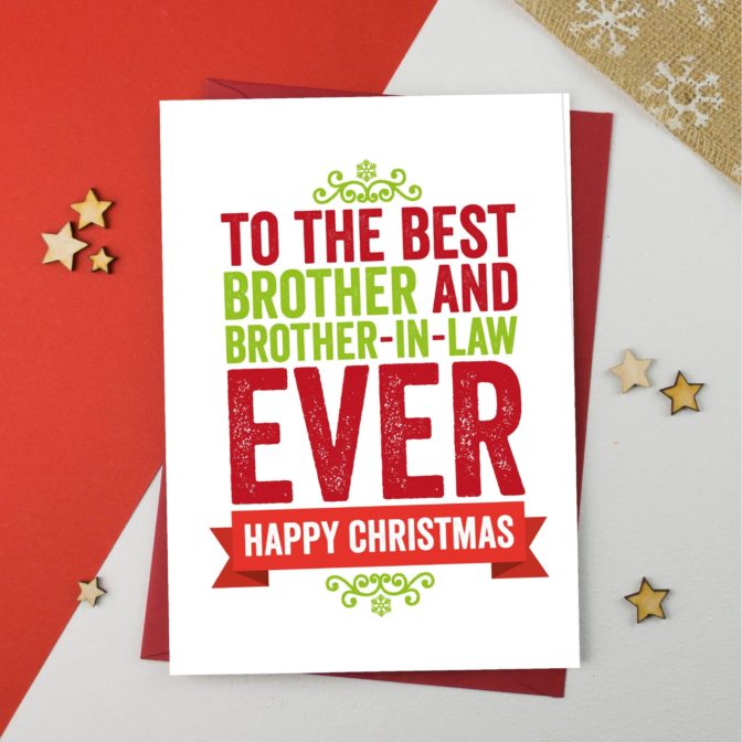 Christmas card for Brother and Brother in Law