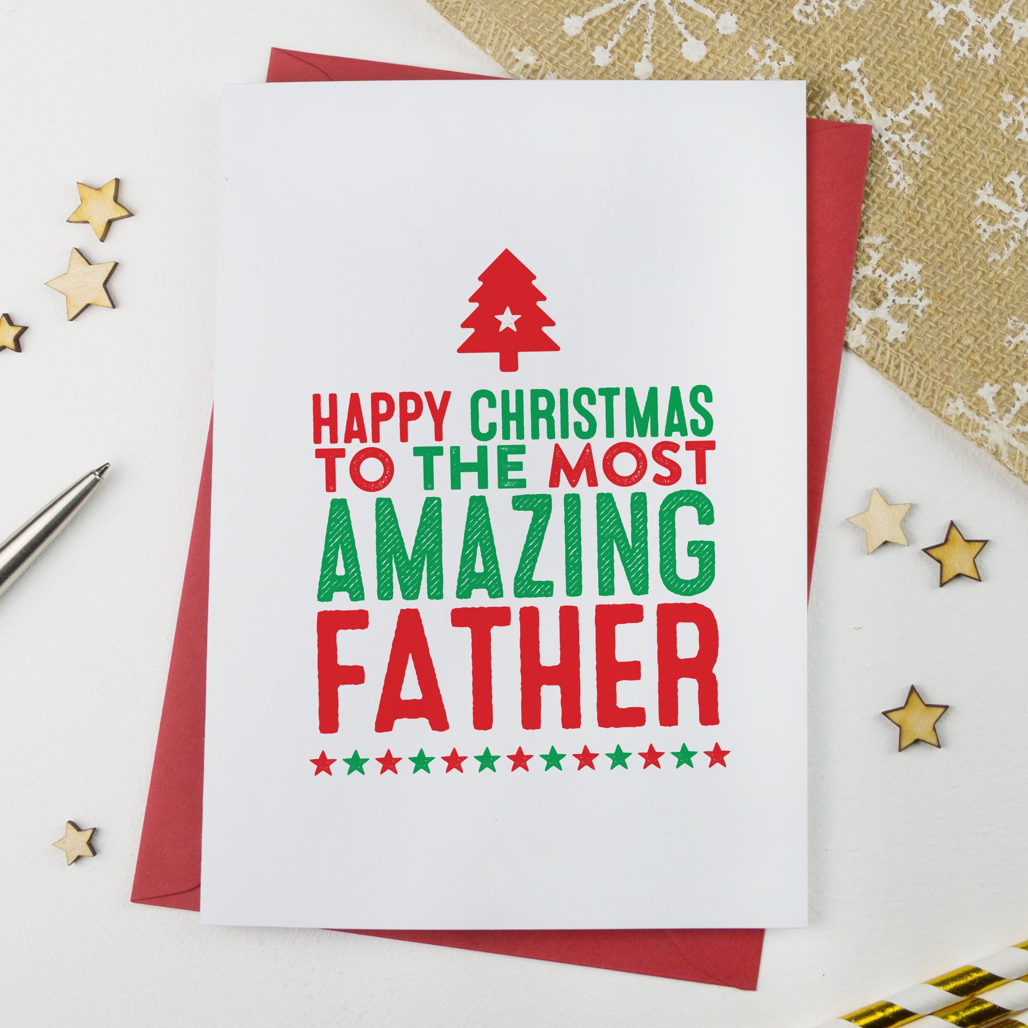 Amazing Dad/Daddy/Father Christmas Card A is for Alphabet