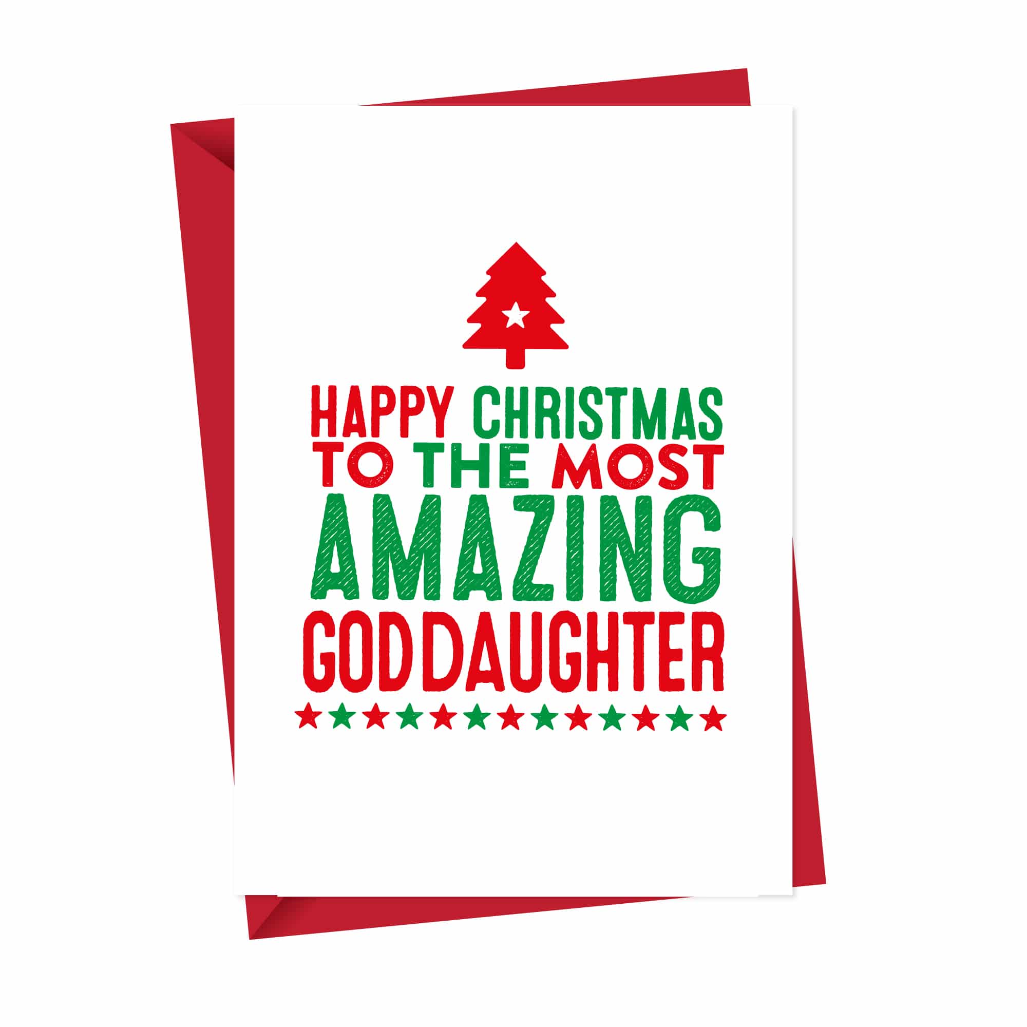 Amazing Goddaughter Christmas Card