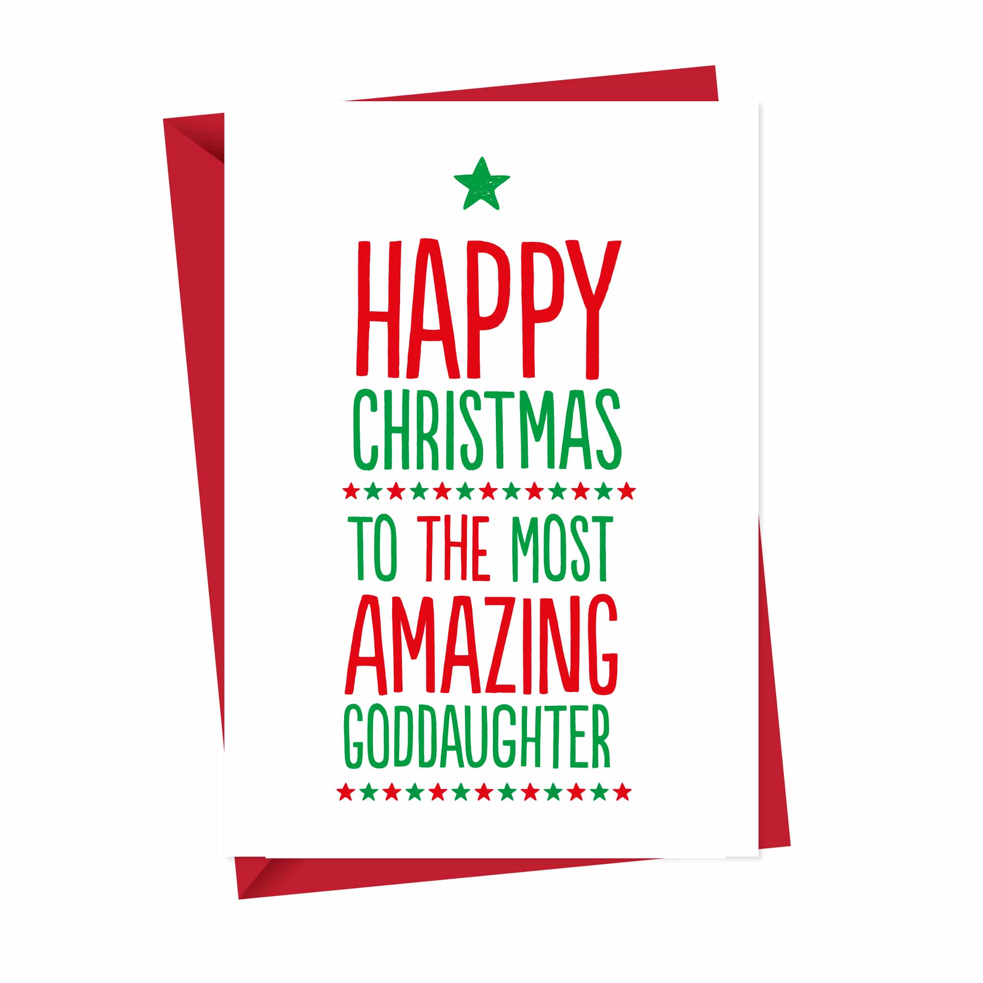 Amazing Goddaughter Xmas Card