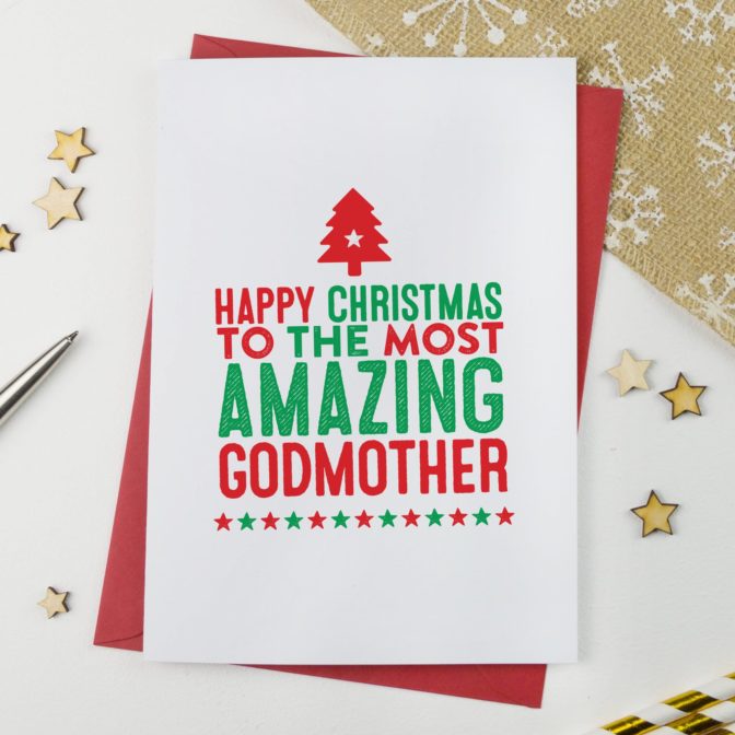 Amazing Godmother Christmas Card