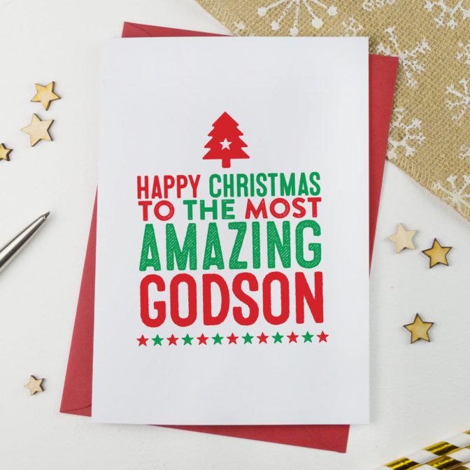 Amazing Godson Christmas Card