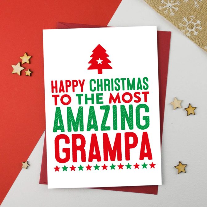 Amazing Grandad Christmas Card