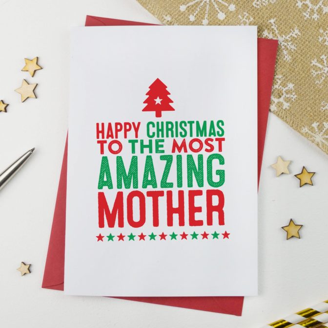 Amazing Mum/Mother/Mummy Christmas Card