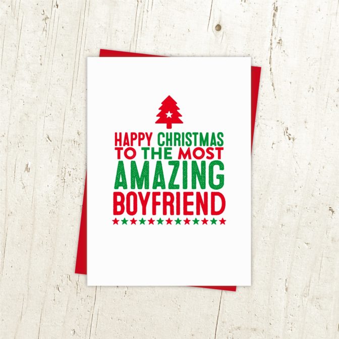 Amazing Boyfriend Christmas Card