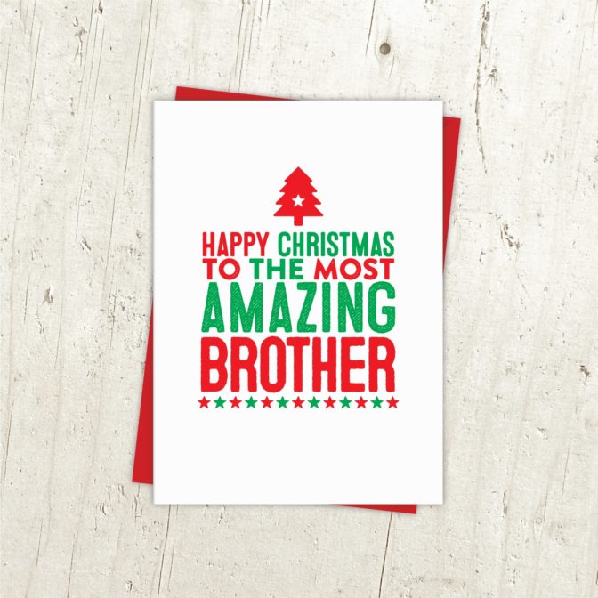 Amazing Brother Christmas Card