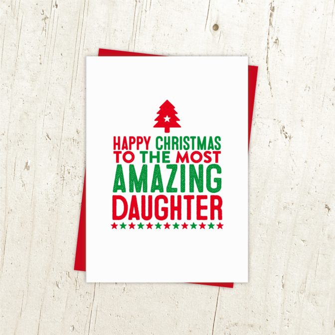 Amazing Daughter Christmas Card