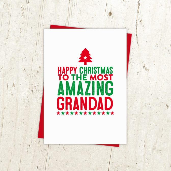 Amazing Grandad Christmas Card