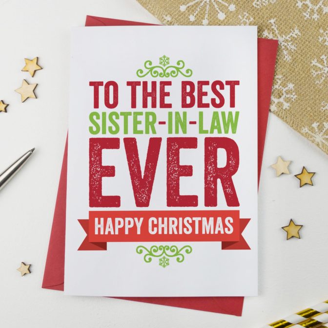 Christmas card for Sister in Law