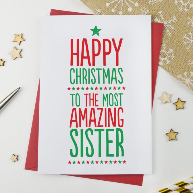 Amazing Sister Xmas Card