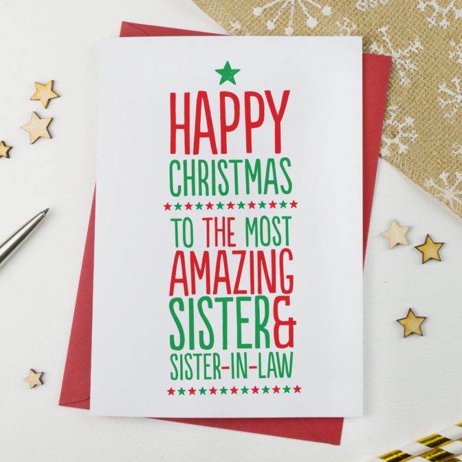 Amazing Sister and Sister in law Xmas Card