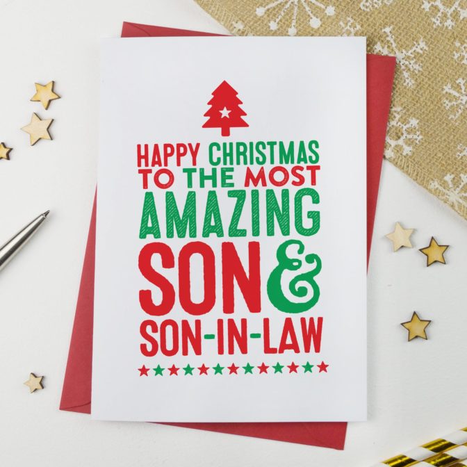 Amazing Son and Son in Law Christmas Card