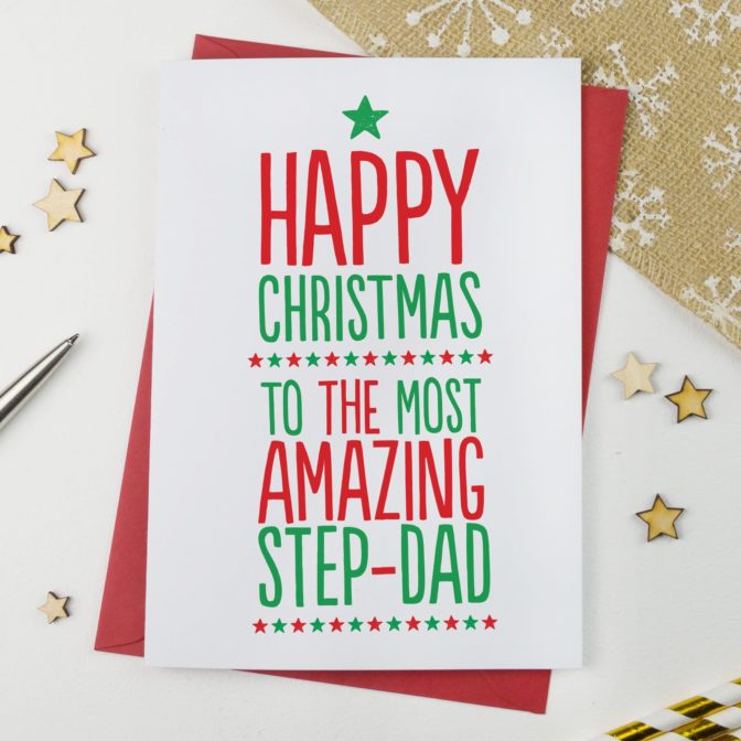 Amazing Step Dad Xmas Card