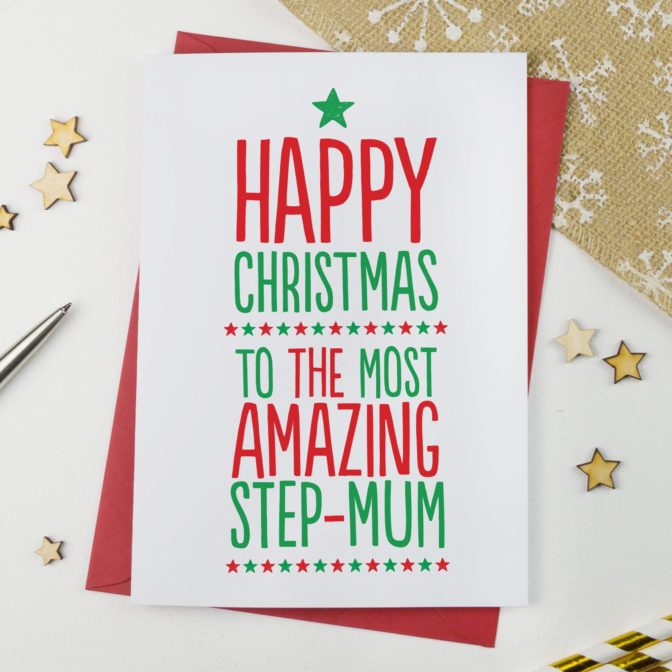 Amazing Step Mum Xmas Card