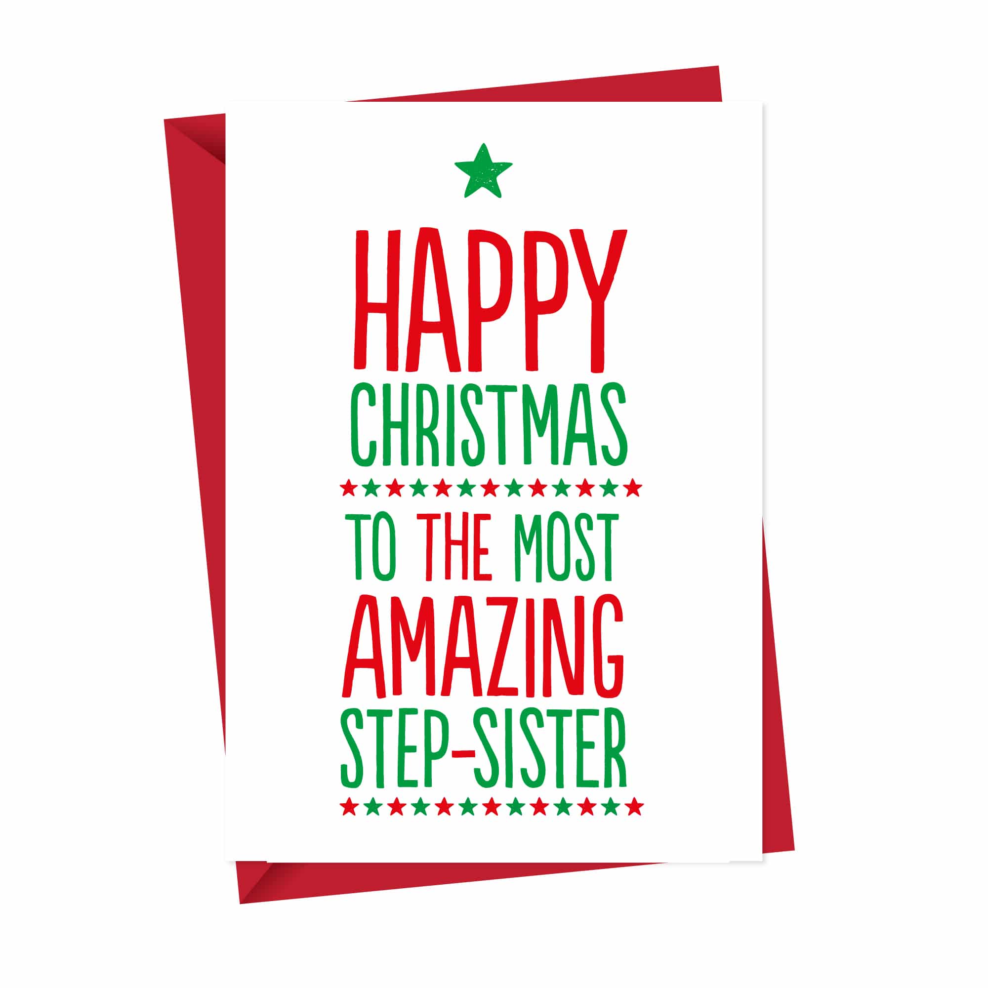 Amazing Step Sister Xmas Card