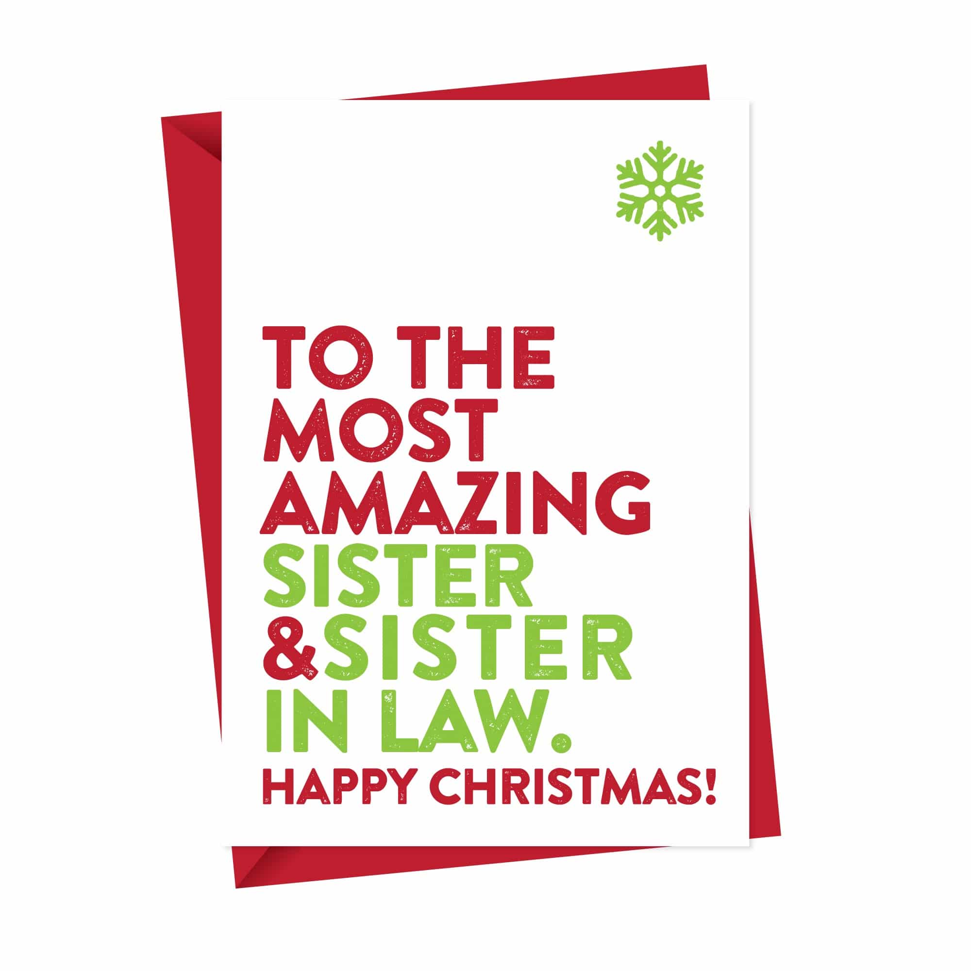 Most Amazing Sister and Sister in Law Christmas Card