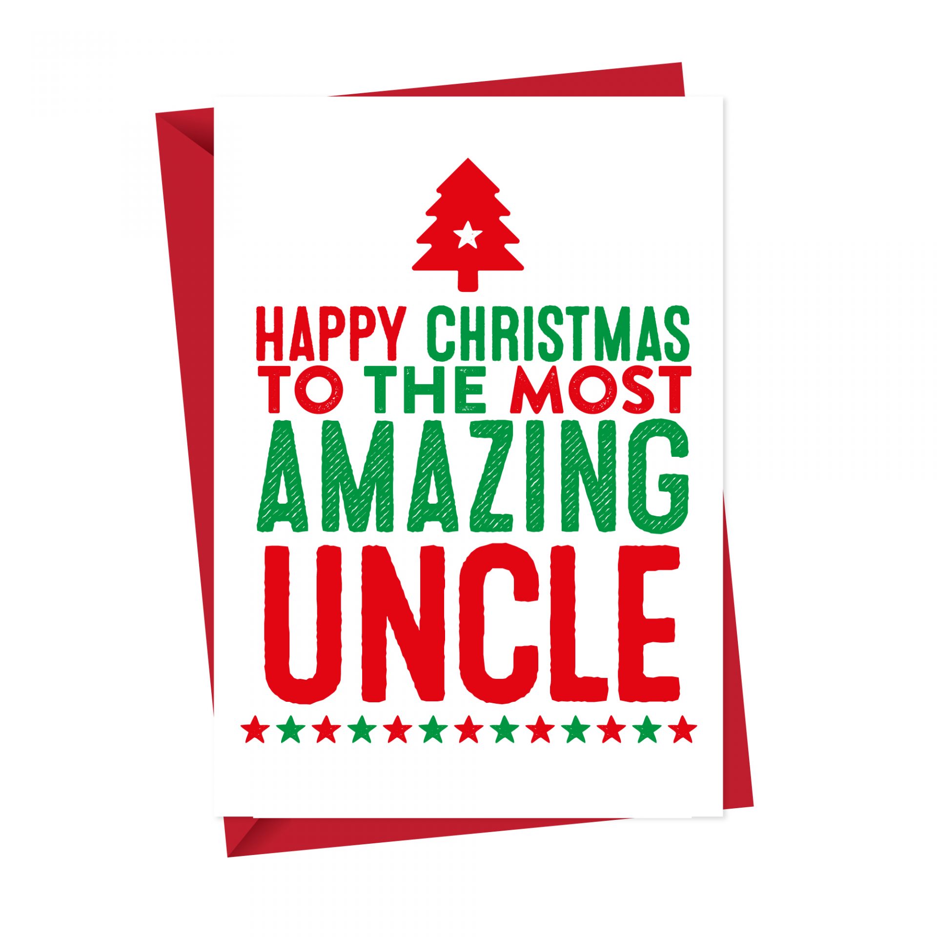 Christmas Card for An Amazing Uncle - Christmas Card - A is for Alphabet