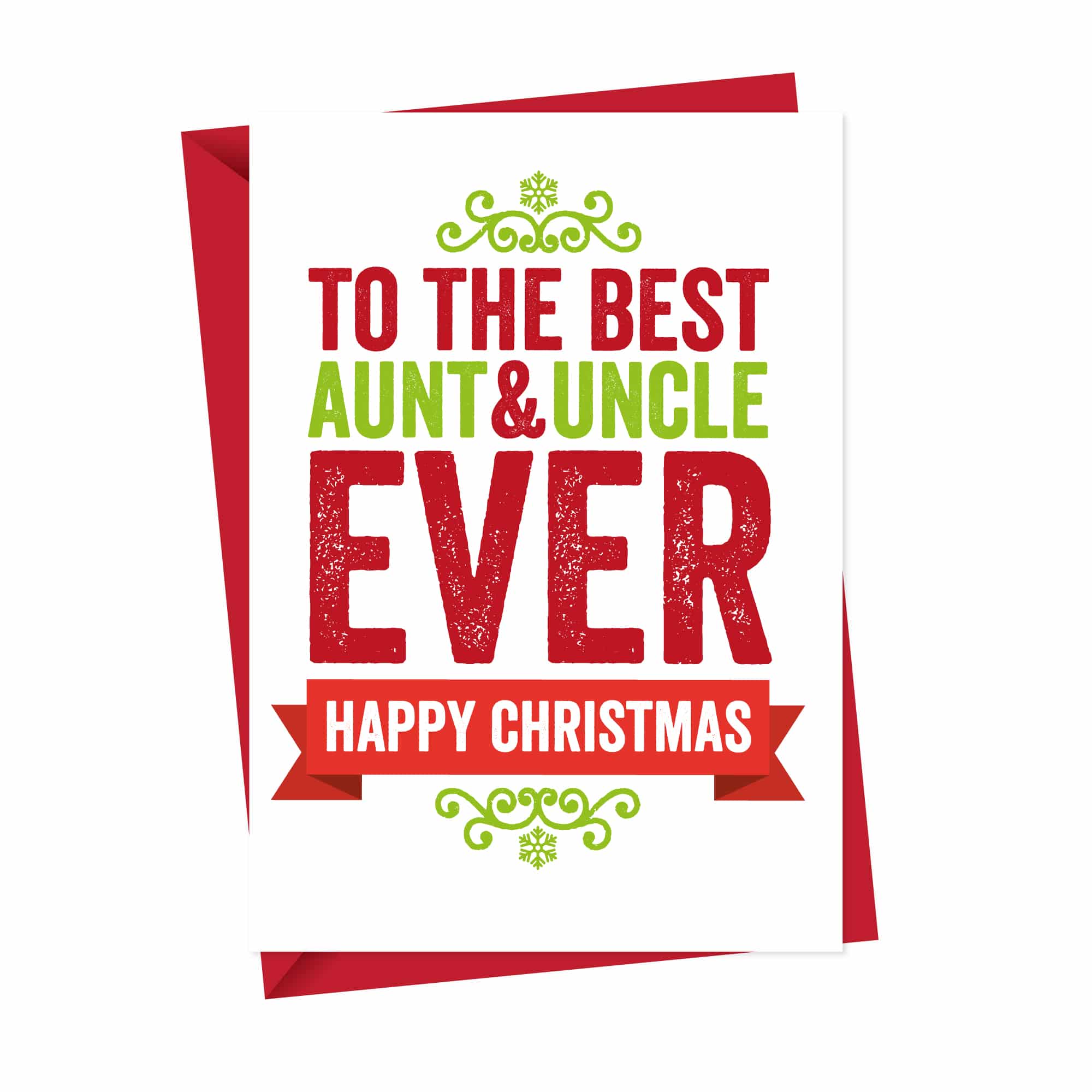 Christmas card for Aunt and Uncle