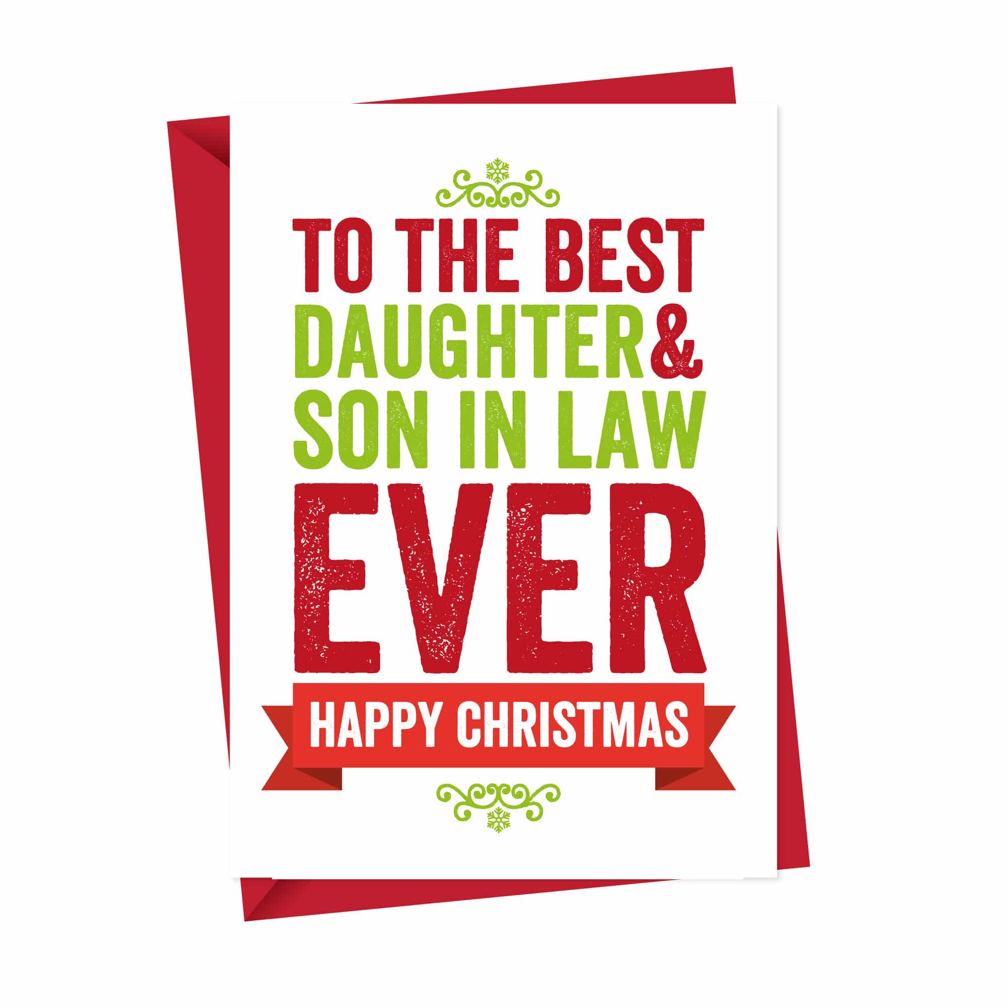 Christmas card for Daughter and Son in Law