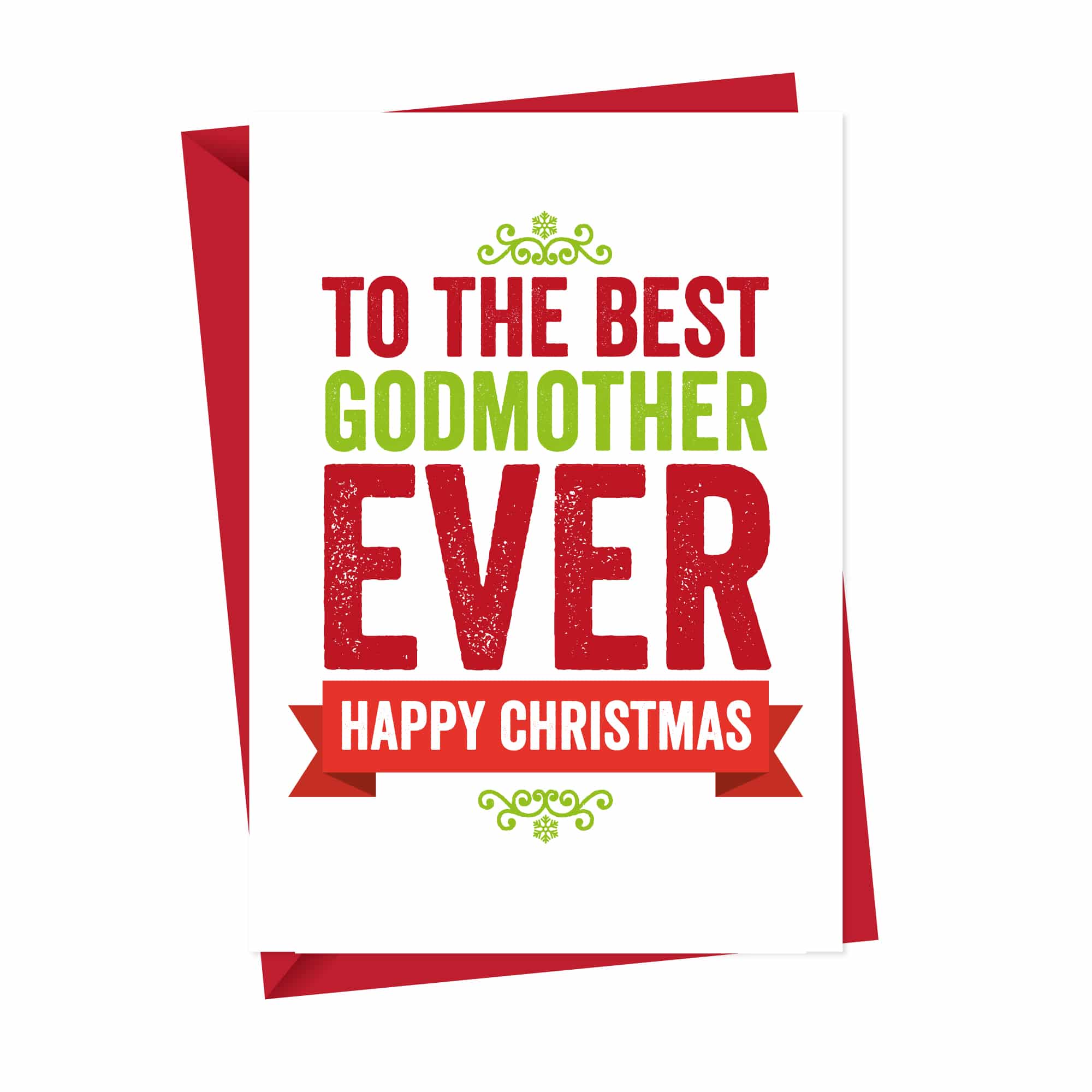 Christmas card for Godmother