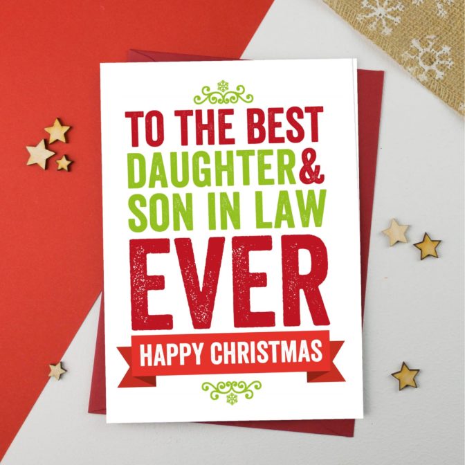 Christmas card for Daughter and Son in Law