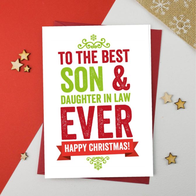 Christmas card for Son and Daughter in law