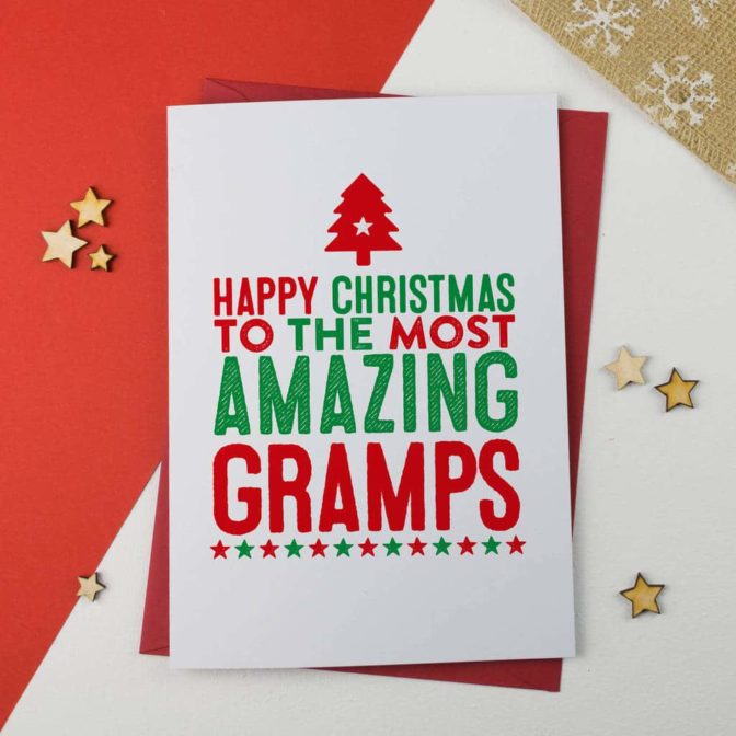 Amazing Grandad Christmas Card