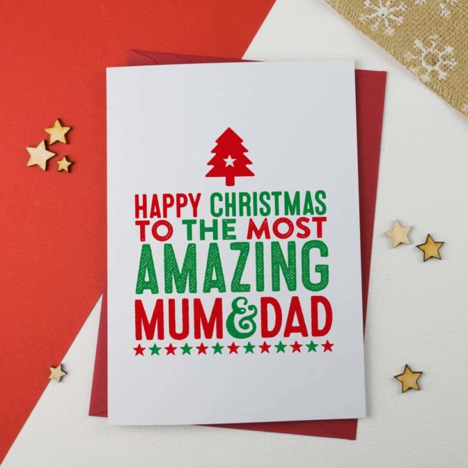 Amazing Mum & Dad Christmas Card