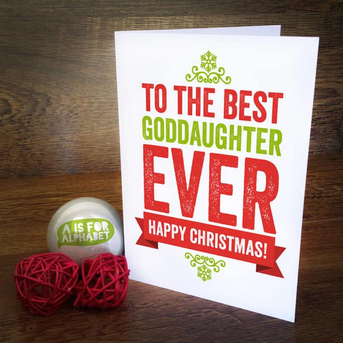 Christmas card for Goddaughter
