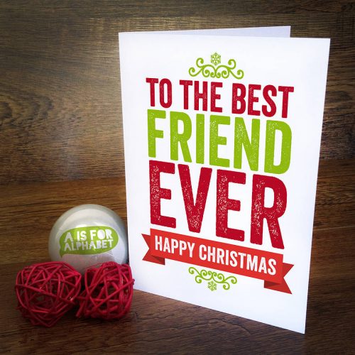 Christmas card for Friend - Christmas Card - A is for Alphabet