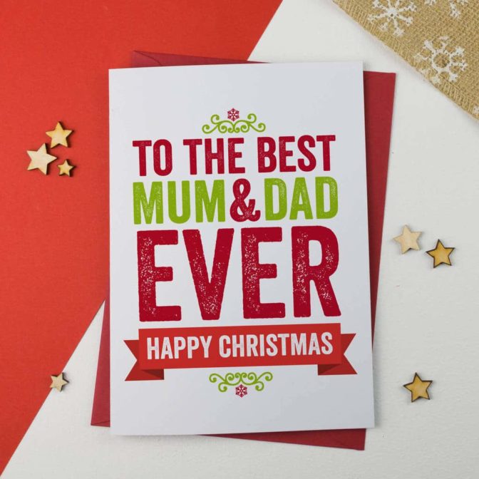 Christmas card for Mum and Dad