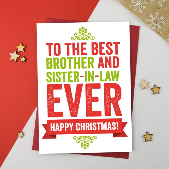 Christmas card for Brother and Sister in Law
