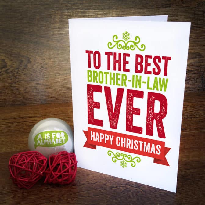 Christmas card for Brother in Law