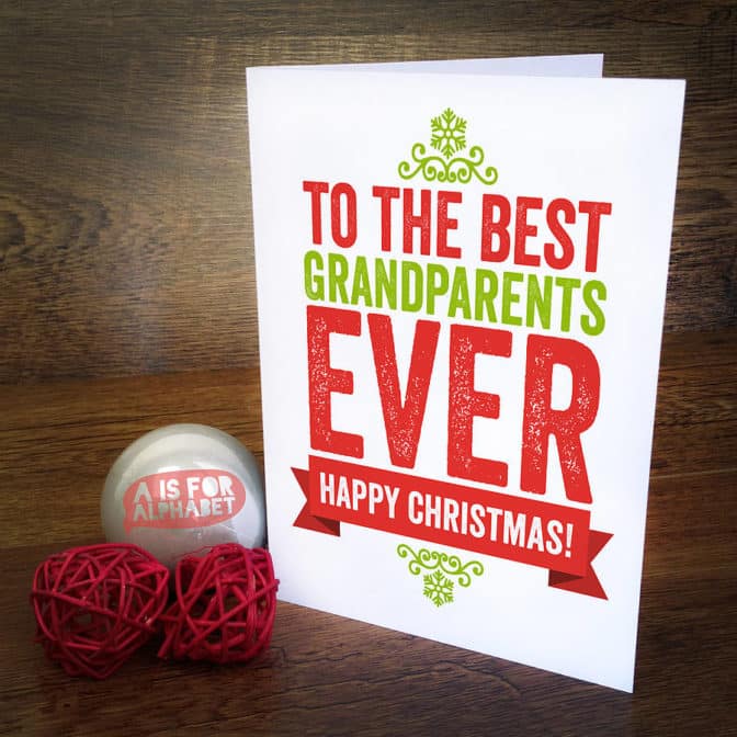 Christmas card for Grandparents