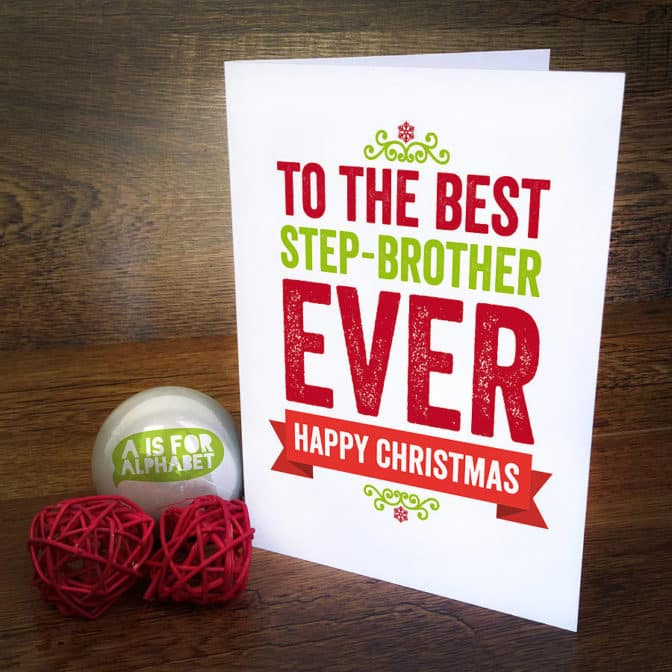 Christmas card for Step Brother