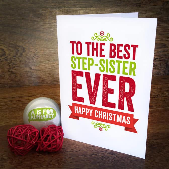 Christmas card for Step Sister