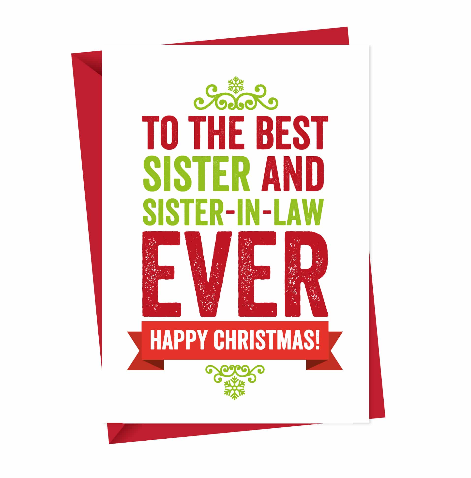 Christmas card for Sister and Sister in Law