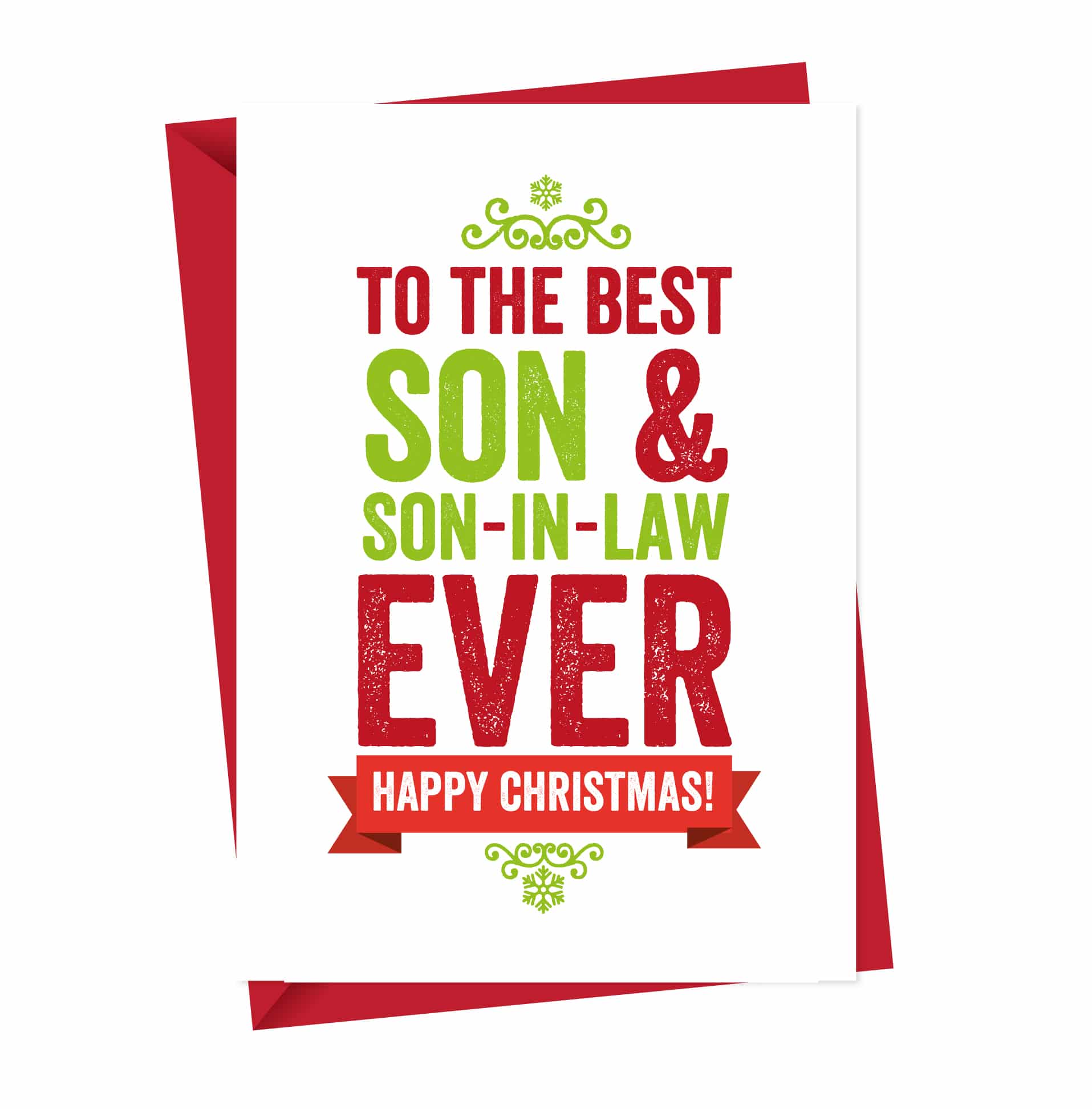 Christmas card for Son and Son in law