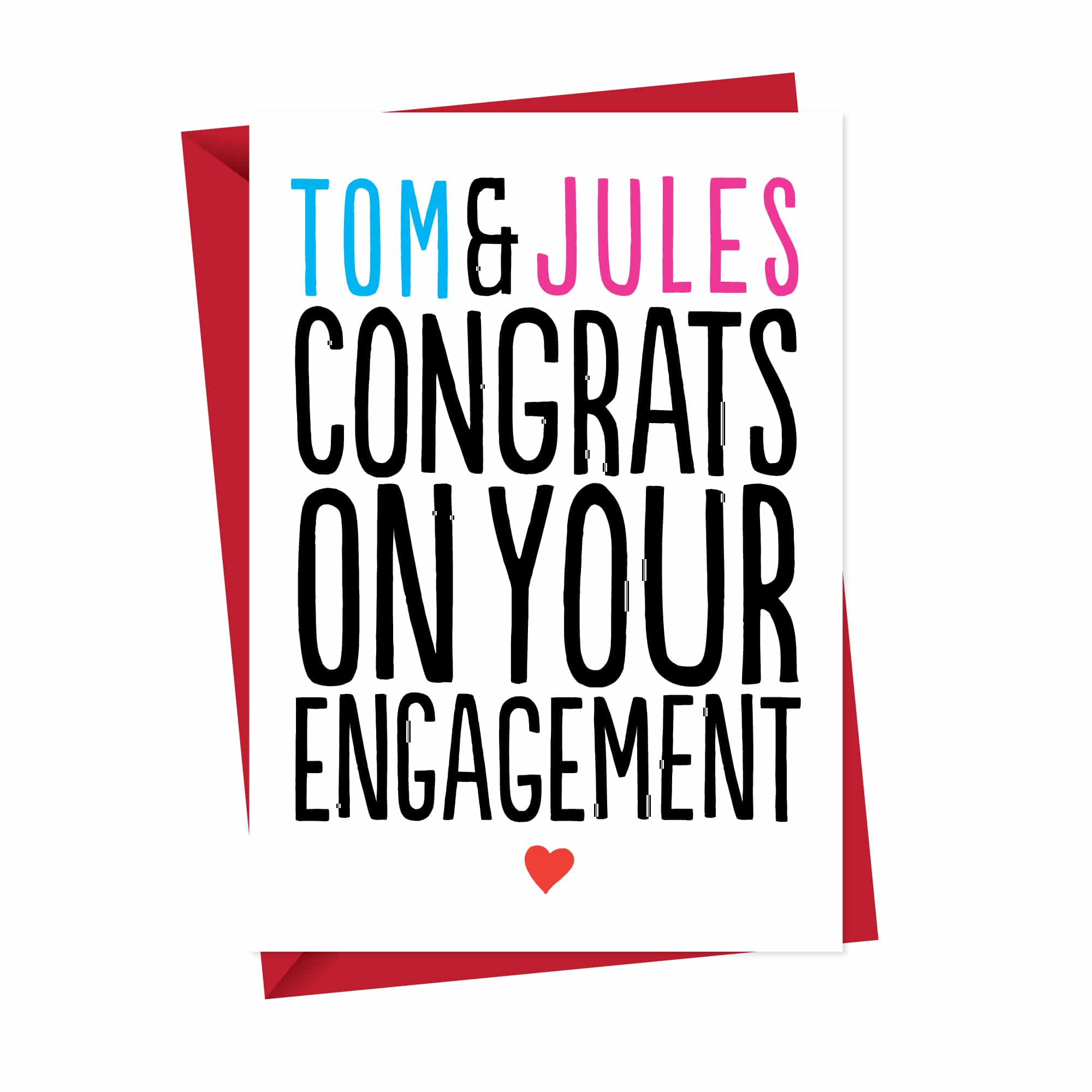 Congratulations on your Engagement Personalised Card