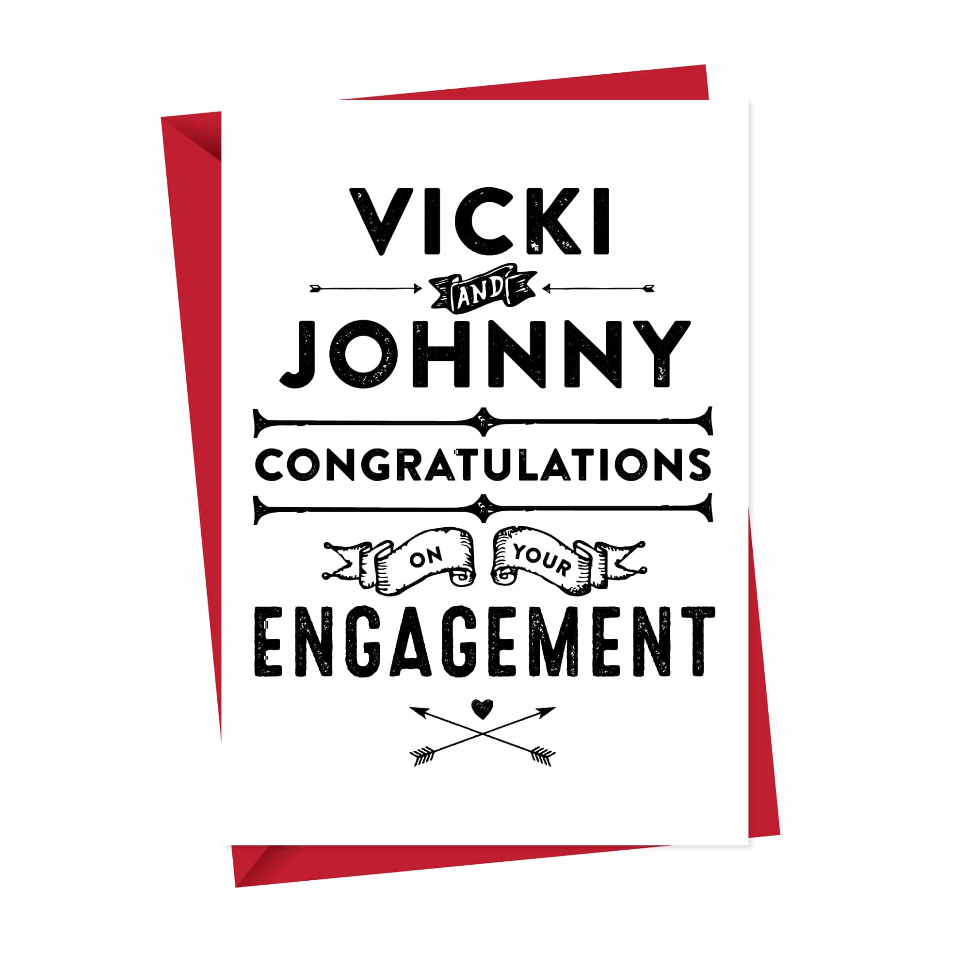 Personalised Contemporary Engagement Card