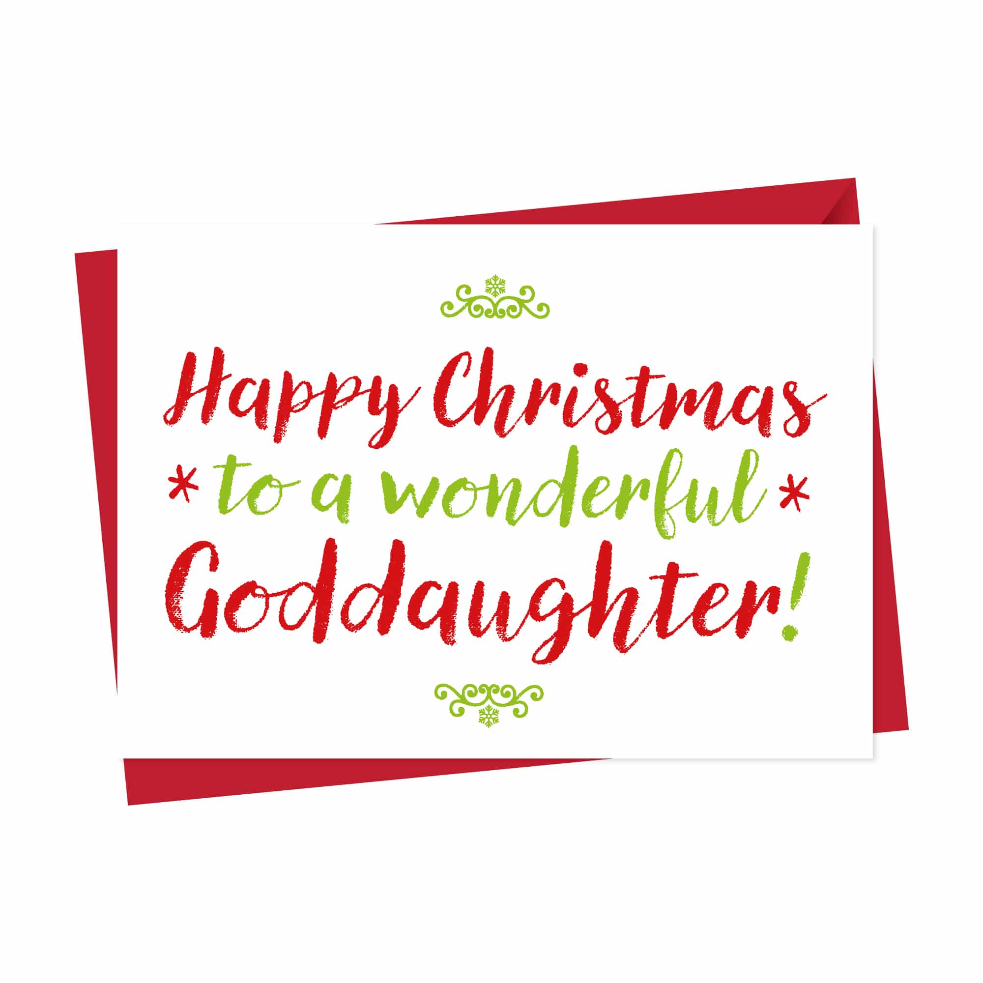 Christmas Card For Wonderful Goddaughter
