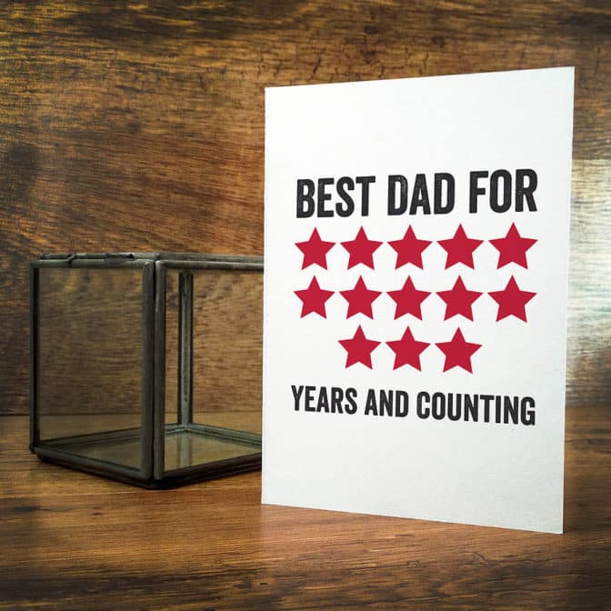 Personalised 'Best Dad' Star Card
