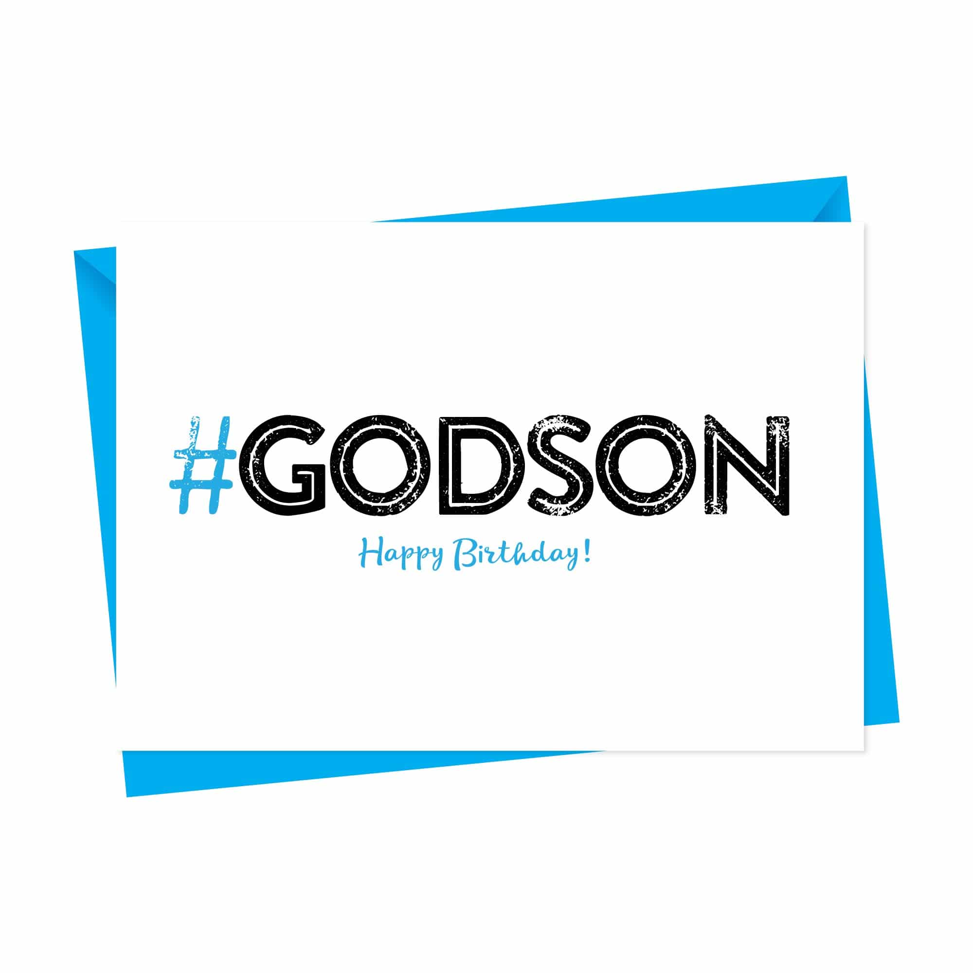 Hashtag Godson Birthday Card