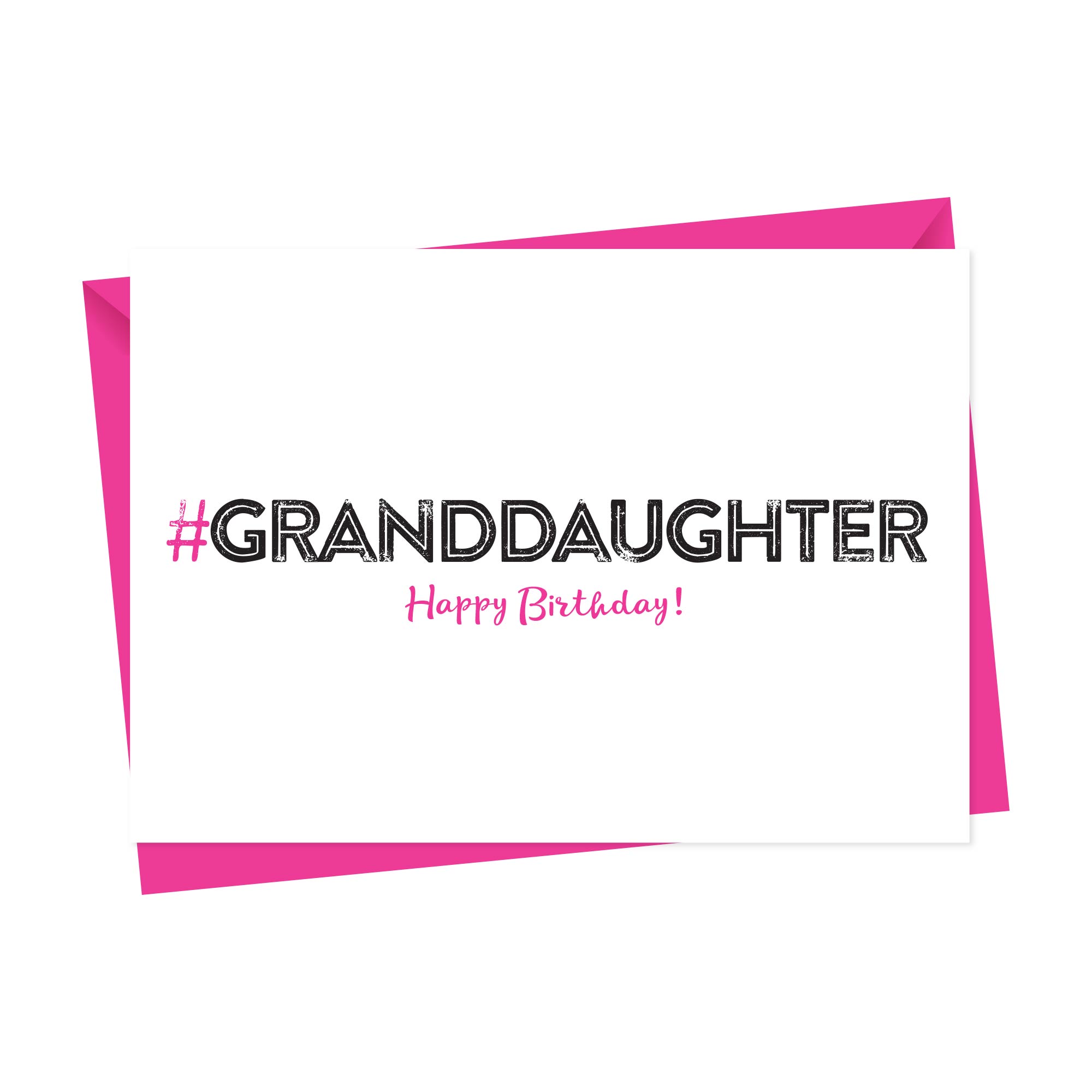 Hashtag Granddaughter Birthday Card