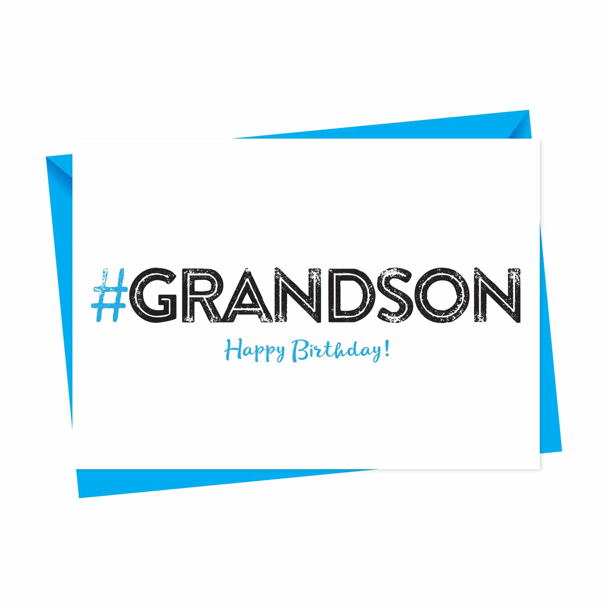 Hashtag Grandson Birthday Card